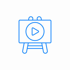 media file tripod icon sign vector