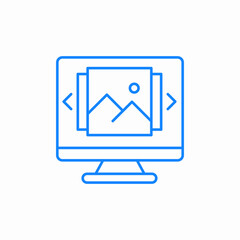 photo gallery desktop icon sign vector