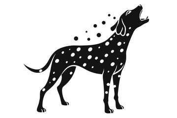 Fototapeta premium black silhouette of a dog