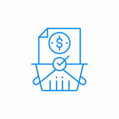 shopping bill icon sign vector
