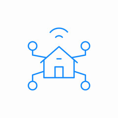 smart home icon sign vector