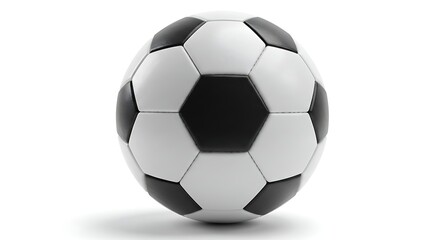 Fototapeta premium Classic soccer ball on a clean white background ready for game day action and sports marketing