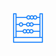 abacus calculating icon sign vector