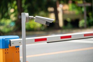 Security Camera at Parking Barrier Gate
