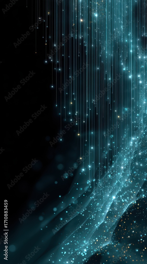 Aufkleber dynamic cybersecurity data visuals abstract technology background digital art dark space modern view