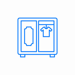 closet wardrobe icon sign vector