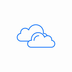 clouds sky icon sign vector