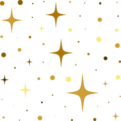 Gold Stars Seamless Pattern