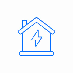 electricity house icon sign vector
