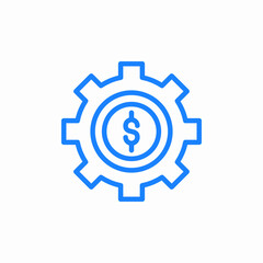 financial settings gear icon sign vector