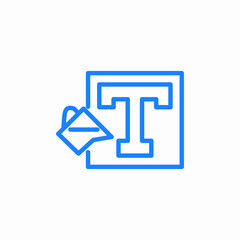 font color icon sign vector