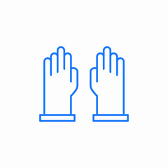 Obraz premium hand gloves icon sign vector