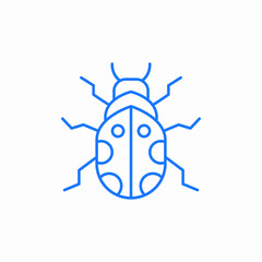ladybug insect icon sign vector