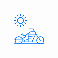 motorcycle trip icon sign vector