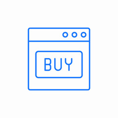 online buy icon sign vector