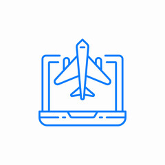 online flight booking icon sign vector
