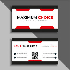 Double sided horizontal modern clean and minimal Business Card Template.
