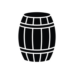 A barrel silhouette vector art illustration