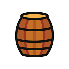 A colorful barrel vector art illustration