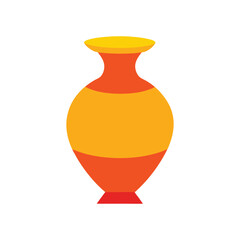 A colorful vase vector art illustration