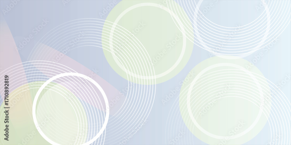 Poster abstract light blue background with circular lines and soft glow effects.background with white and g