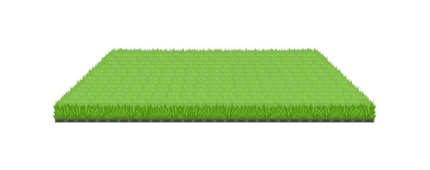 Green artificial grass isolated on white background. Vector cartoon flat illustration © Iv85