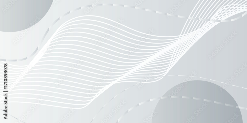 Poster abstract gray and white background with flowing lines. eometric pattern texture. vector art illustra