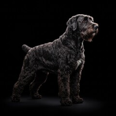 black and white terrier ruso puppy dog