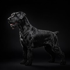 black terrier ruso puppy dog