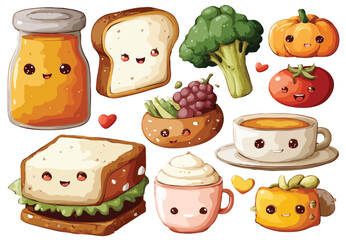 set of food icons