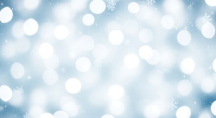 Blue winter bokeh background
