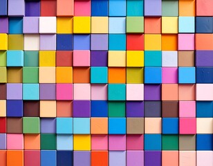 Colorful square blocks in a grid pattern