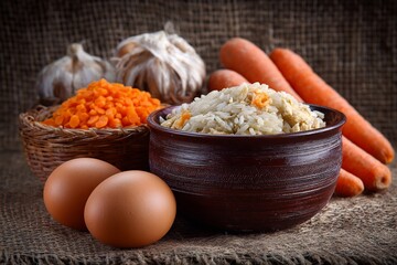 A vibrant and healthy rice and vegetable dish seasoned with savory spices