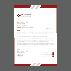 Modern letterhead template for stationery design