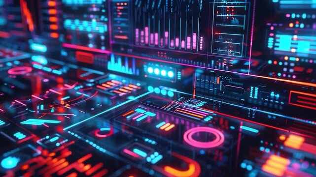 Close-up view of various electronic devices and parts