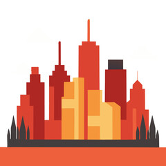 Obraz premium chicago skyline with reflection