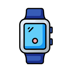 blue digital camera isolated