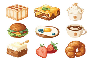 set of food icons