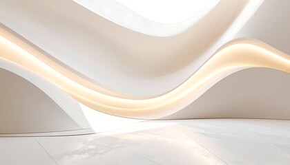 Modern, minimalist, white interior