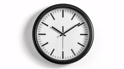 Minimalist Wall Clock on White Background