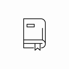 book with bookmark icon sign vector