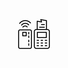 contactless payment reader icon sign vector