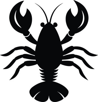 lobster silhouette vector icon,vector icon