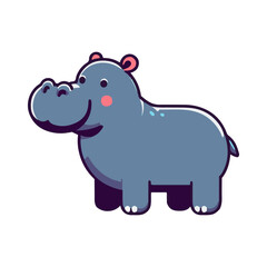 
hippo illustration design