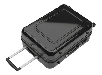 Black Hard-Shell Suitcase with Retractable Handle