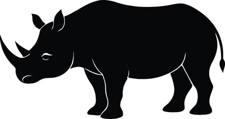 rhino silhouette vector icon,vector icon © mariom