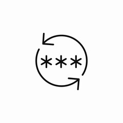 password change refresh icon sign vector