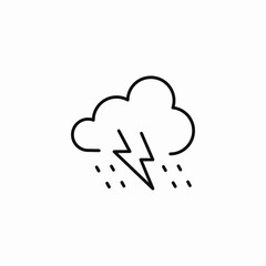 thunderstorm with rain icon sign vector
