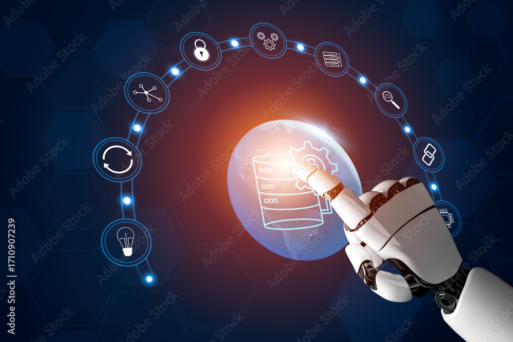 Poster ai for global data security and database management. empowering businesses with secure ai data prote