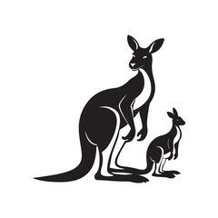 kangaroo vector silhouette sketch art logo idea collection